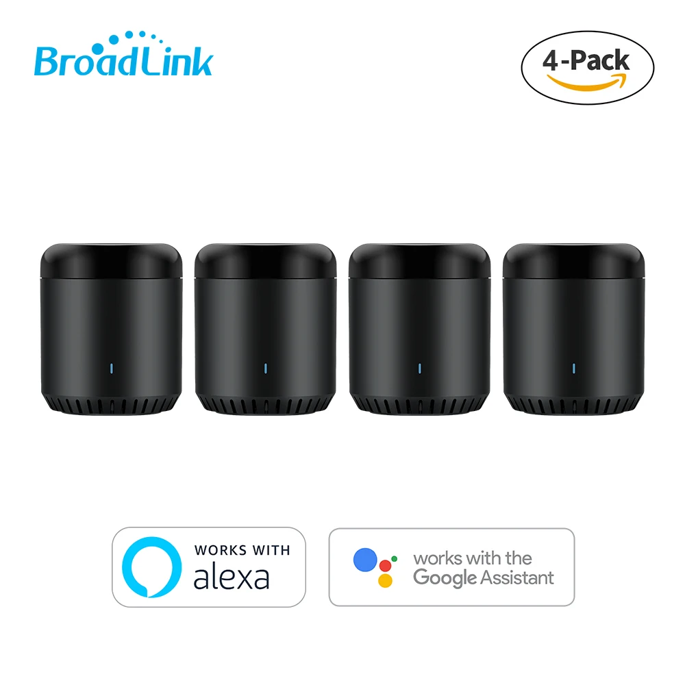 4-Pack Broadlink Rm Mini 3 Prodotti E Attrezzature Smart Per Il Controllo Remoto Wi-Fi + Ir Per Smart Home, Casa Intelligente Automazione Hub Google H