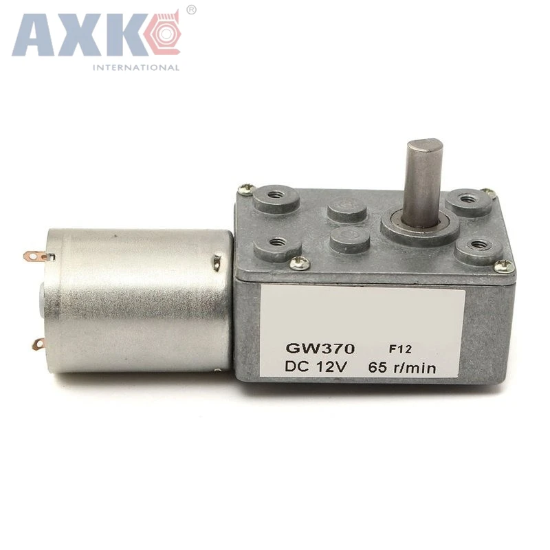 

AXK ZGY370 DC12V Reduction Motor Worm Turbo Geared Motor DC 12V 2RPM-100RPM 200RPM Electric Gearbox Reducer
