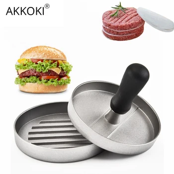 

Meat Beef Pressure Molds Hamburger Pressure Aluminum Alloy Non-stick Round Shape Patties Cooker Gadgets Kitchen BBQ New Tools
