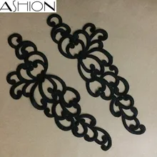 5 pairs  Mirror LP-DA100 white Flower Floral Lace Fabric Sewing Trim Wedding Dress Applique patch/mixed batch