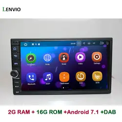 Lenvio оперативная память 2 ГБ 2 Din Android 7,1 DVD плеер автомобиля для универсальный автомобиль Nissan hyundai радио gps навигации Аудио головное устройство