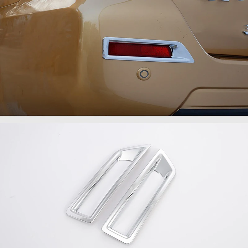 

For Nissan NAVARA NP300 2015 2016 2017 2018 ABS Plastic Car rear fog lampshade cover trim stickercar Styling Accessories 2pcs