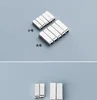 100% 925 Sterling Silver Rectangle Charm Beads Simple S925 Silver Geometry Spacer Beads DIY Jewelry Making Bracelets Accessories 2