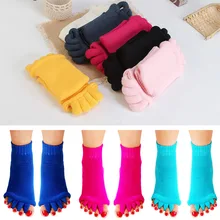 Пять носков для пальцев ног разделители для пальцев ног 2 шт. Eastic выравнивание ног облегчение боли носки для педикюра устройство коррекции вальгусной деформации