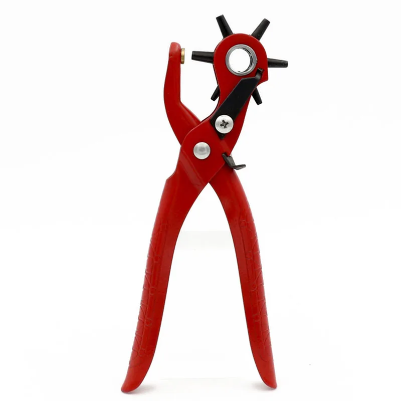 

New 9'' Sewing Leather Belt Hole Puncher Pliers Hook Clamp 2/2.5/3/3.5/4/4.5MM Punch Size For Punching Hole Forceps Punch Head
