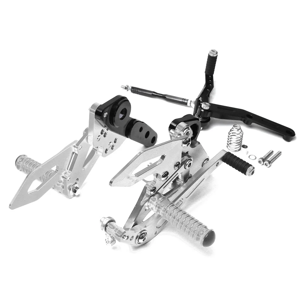  Motorbike Adjustable Rider Rear Sets Rearset Footrest Foot Rest Pegs For Yamaha MT09 FZ09 MT-09 FZ-09 2014 2015 2016 2017 CNC Aluminum MT FZ 09 Motorcycle Accessories