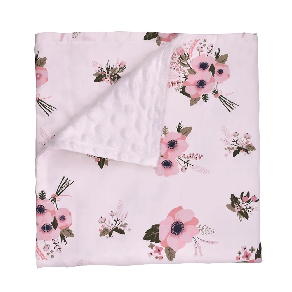Детское одеяло руно новый дот 2 слоя Утепленные зимние новорожденных пеленание Фламинго ребенок пеленание постельные принадлежности