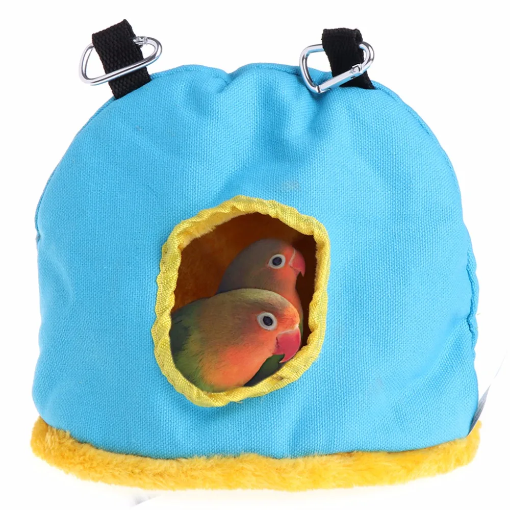 Parrot Nest Plush Warm Winter Hammock Bird Cage Hanging Swing Bed Cave 