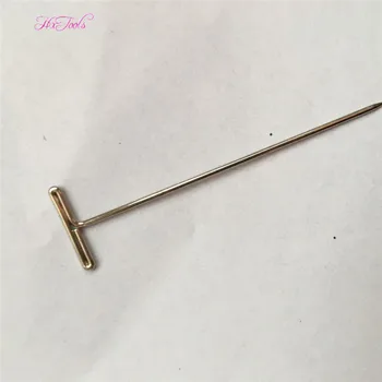 

50Pcs T Pin Needles for Wig Fix On Canvas Block Head Wig Toupee Making Tools 14mm width 51mm length