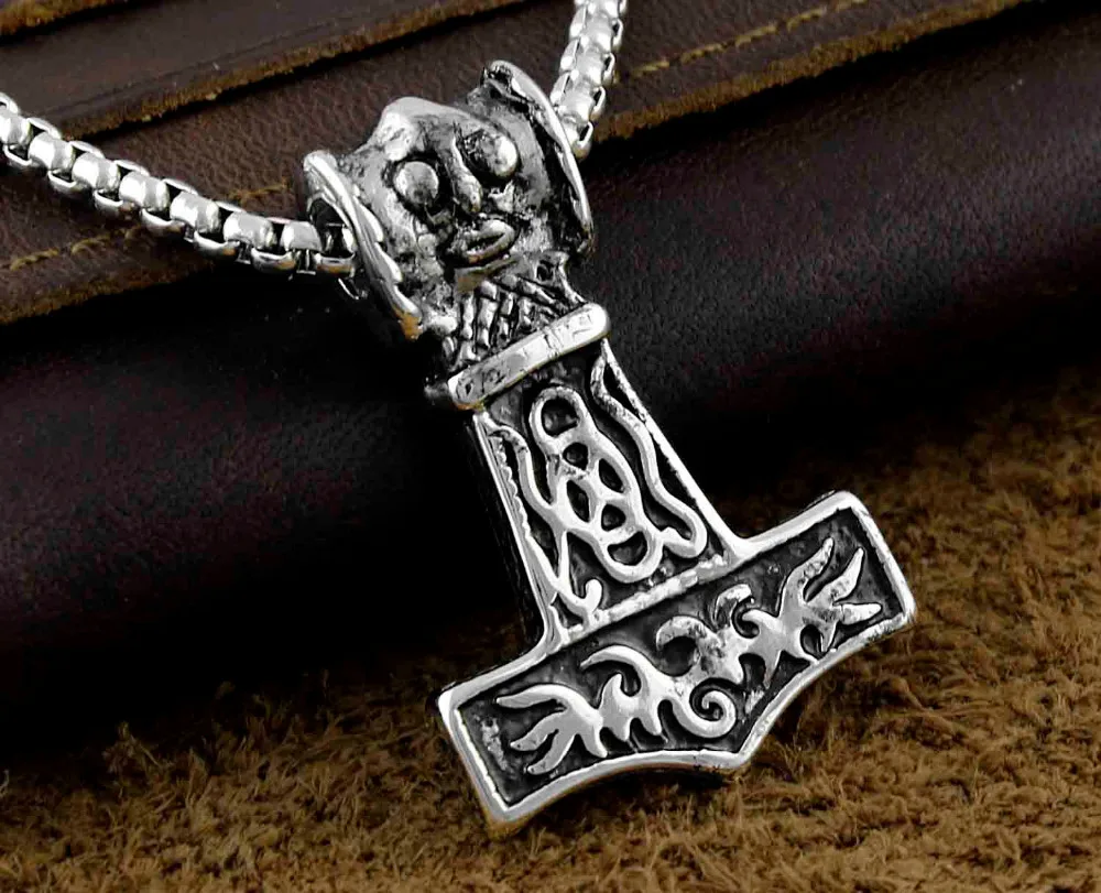 Кулон из нержавеющей стали Thors Hammer MJOLNIR NORSE VIKING GOD ожерелье с героями мифологии для