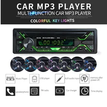 Reproductor estéreo de Radio de coche Bluetooth AUX-IN de teléfono MP3 FM/USB/1 Din/control Remoto 12V Audio venta automática nuevo