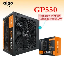 Fuente de alimentación activa Aigo GP550 potencia nominal 550w 80PLUS fuente de alimentación de bronce 12V atx ordenador de sobremesa fuente de alimentación(China)