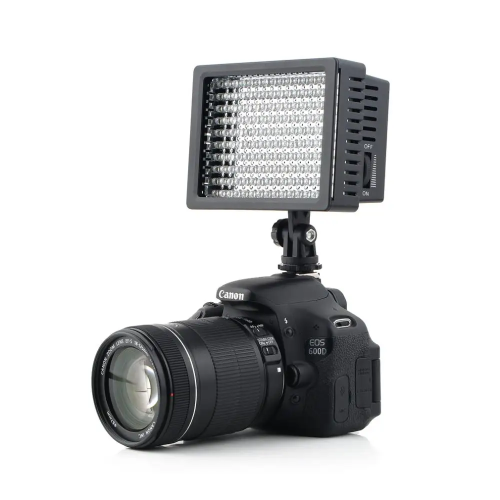 캐논 니콘 Pentax Fujifilm 카메라에 대 한 세 가지 필터와 높은 전원 Lightdow LD 160 160 LED 비디오 라이트 카메라 캠코더 램프