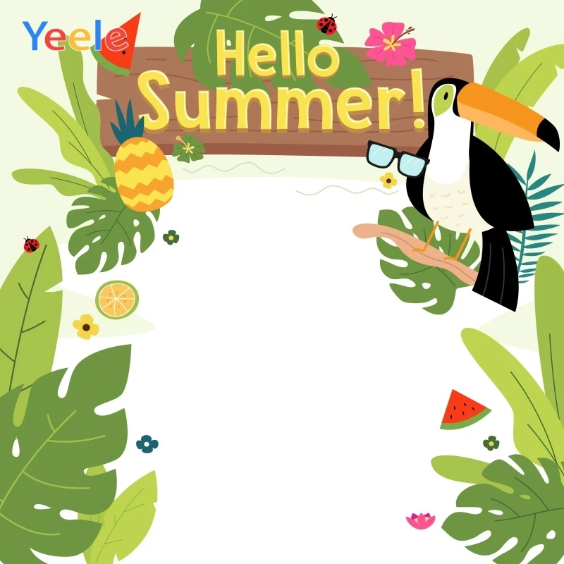 

Yeele Plant Pineapple Flamingo Fruit Summer Holiday Photography Backgrounds Customized Photographic Backdrops for Photo Studio