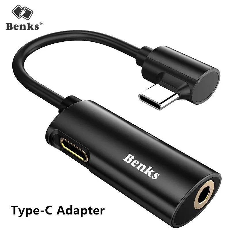 

Benks 2 in 1 Audio Charging Listening Adapter Type C to 3.5mm Jack Earphone For Xiaomi 5 6 MIX2 2S For Huawei P20 USB Aux Cables