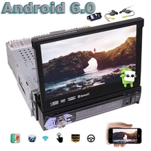 Wireless Rear Camera+Android 6.0 1 Din Touchscreen Car DVD Player GPS Navigation Car headunit Stereo Bluetooth FM AM Radio Audio