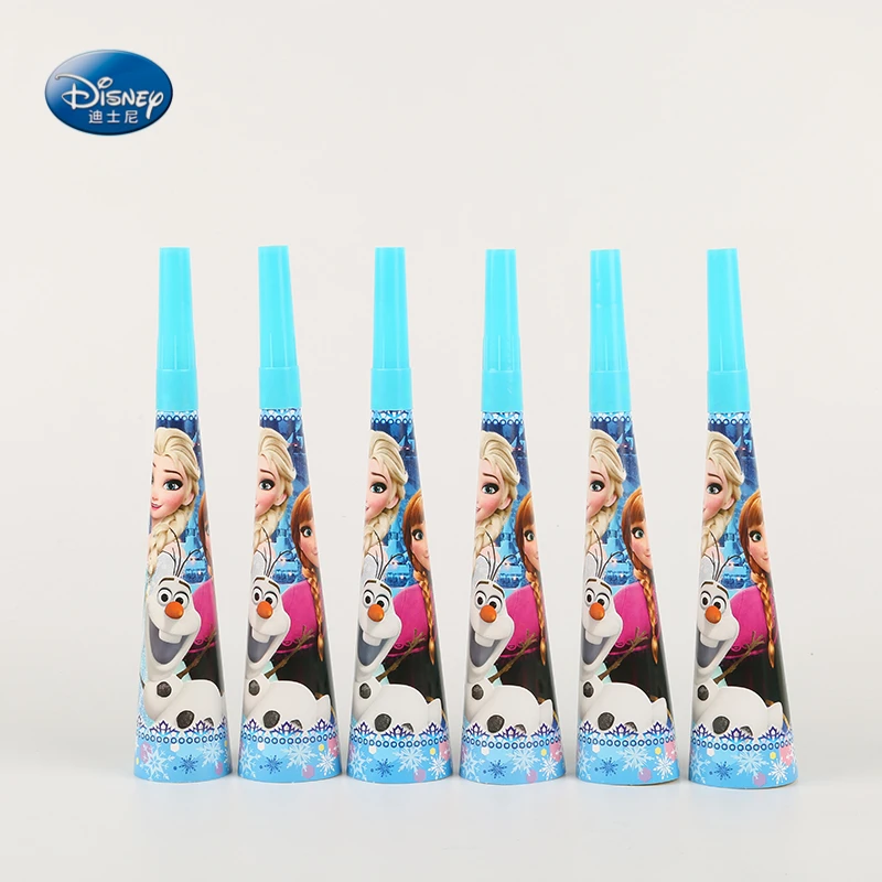 

6pcs/lot Horn Theme Baby Grils Happy Birthday Party Noise Maker Party Supplies Trumpet