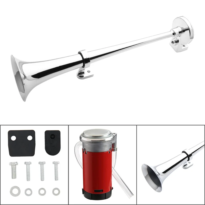 

150DB 12V Super Loud Single Trumpet Air Horn Compressor Truck Lorry Boat Train Horns Auto Replacement Part
