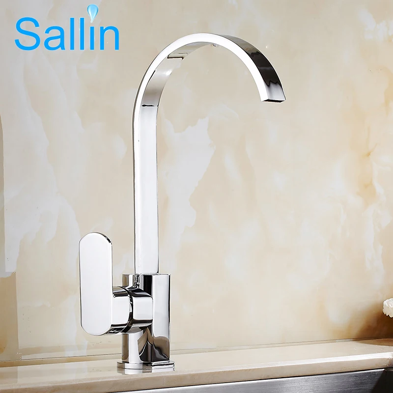 Direct Sale Chrome Brass Kitchen Faucet Cold Hot Water Kitchen Sink