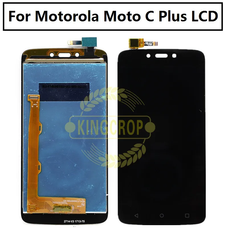 Черный золотой ЖК-дисплей для Motorola Moto C Plus XT1723 с сенсорным экраном и дигитайзером