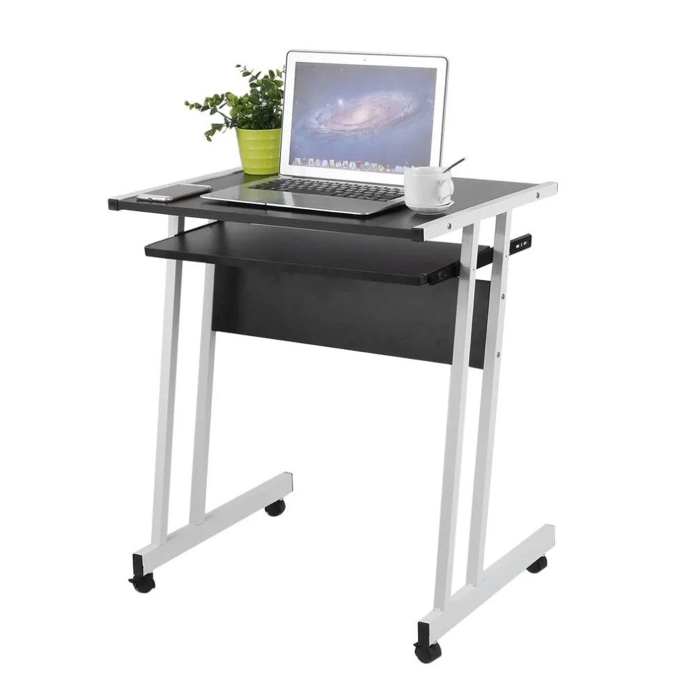 

Rolling Laptop Table Durable Office Computer Desk Portable Notebook Work Station Household PC Table Laptop Stand