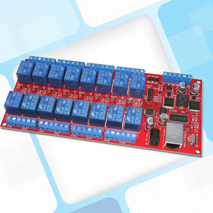 16 каналов Ethernet RS485 релейная плата ModBus TCP/RTU шлюз Cloud порты TCP UDP Android WeChat APP IP VB