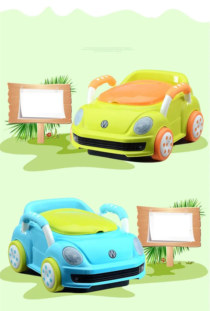 2017 Brand Cute Beetle Car Style Baby Potty Trainer Plastic Kids Toilet Travel Potty Chair Free Shipping Urinary Potty Boy Girl07