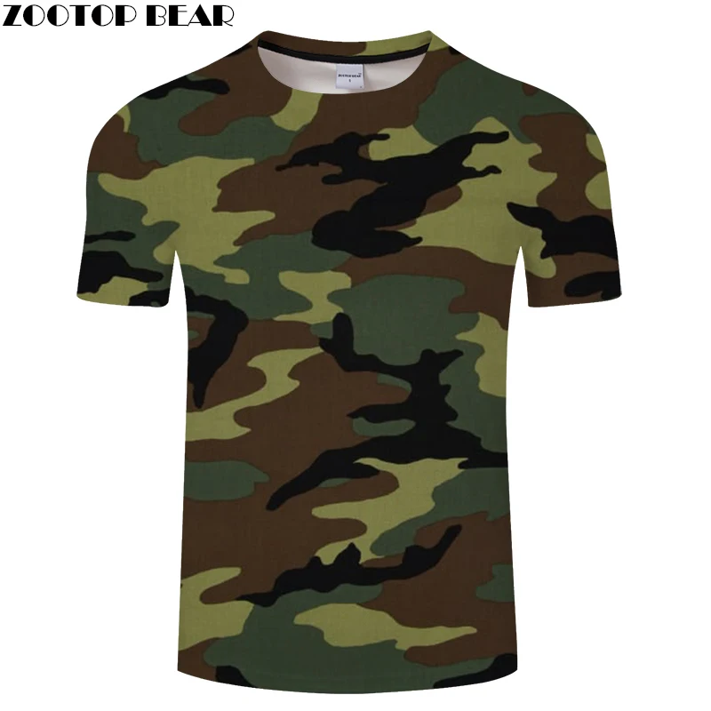 New 3D t shirt Male Camo tshirt Summer 