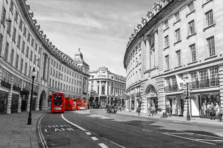 

Mural London bus architecture red retro British style large-scale murals TV background wall 3D wallpaper