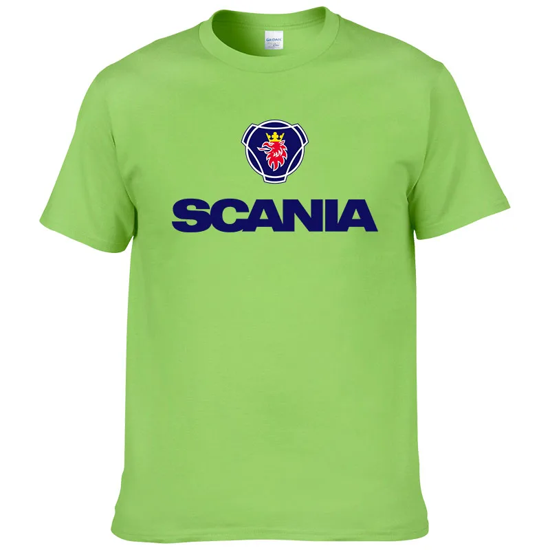 Новинка, мужские футболки, модная футболка Saab SCANIA, хлопковая Футболка с круглым вырезом и короткими рукавами, летняя футболка#190