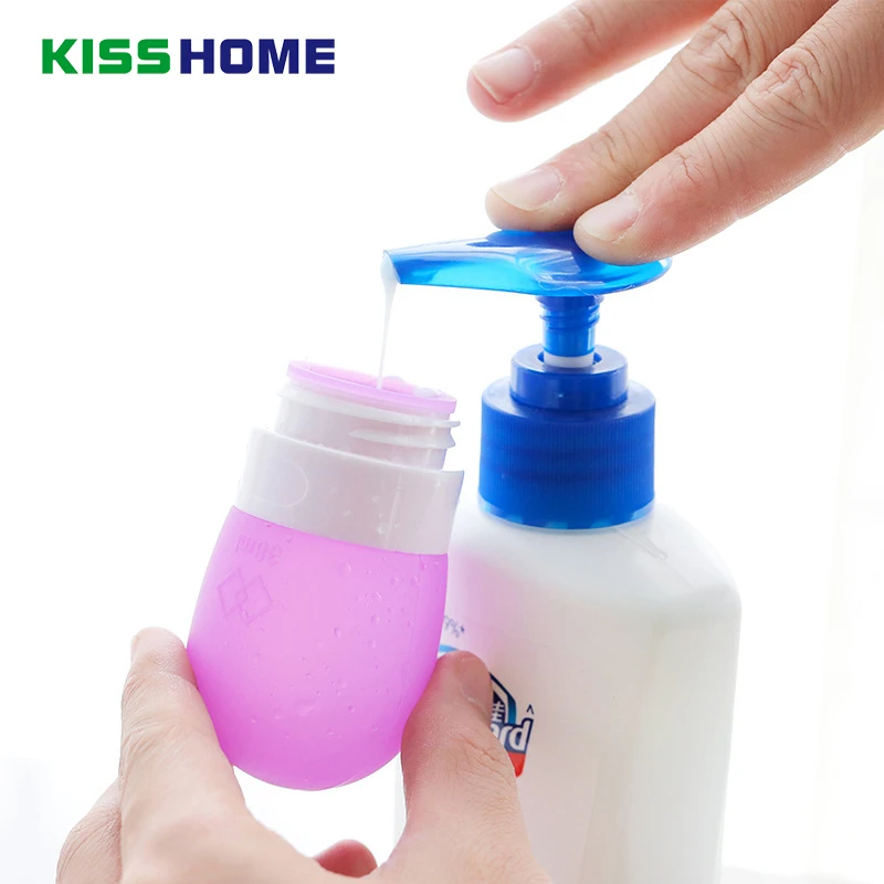 

3 Color Cute Portable Round Silicone Mini Travel Bottles 2 Sizes Cosmetics Shampoo Sorting Container Candy Color Bottle
