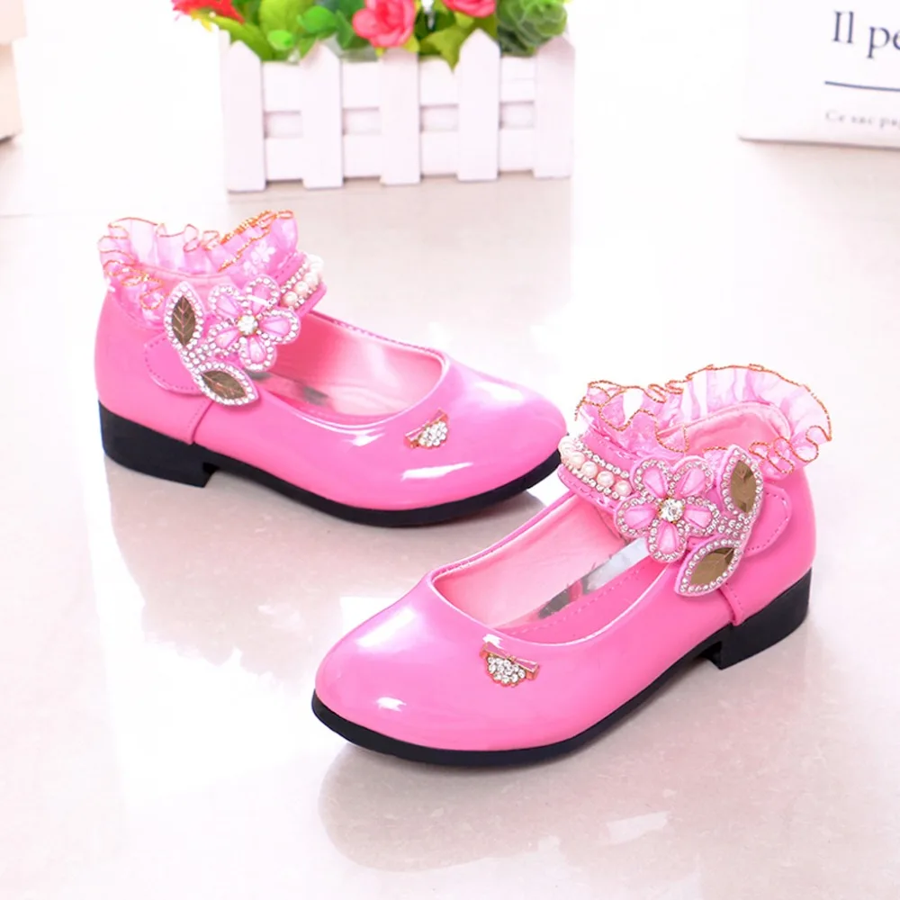 2019 girl crystal pearl sandals princess shoes sandals kids sneakers girls shoes jelly sandals summer sandals for girls 40J23 (11)