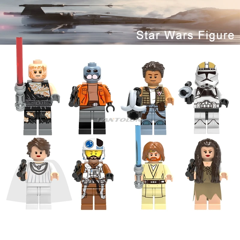 

Force Awakens Legoing Star Wars Zander Ponda Baba Obi Wan Anakin Princess Leia Clone Trooper Cunner Starwars Building Blocks