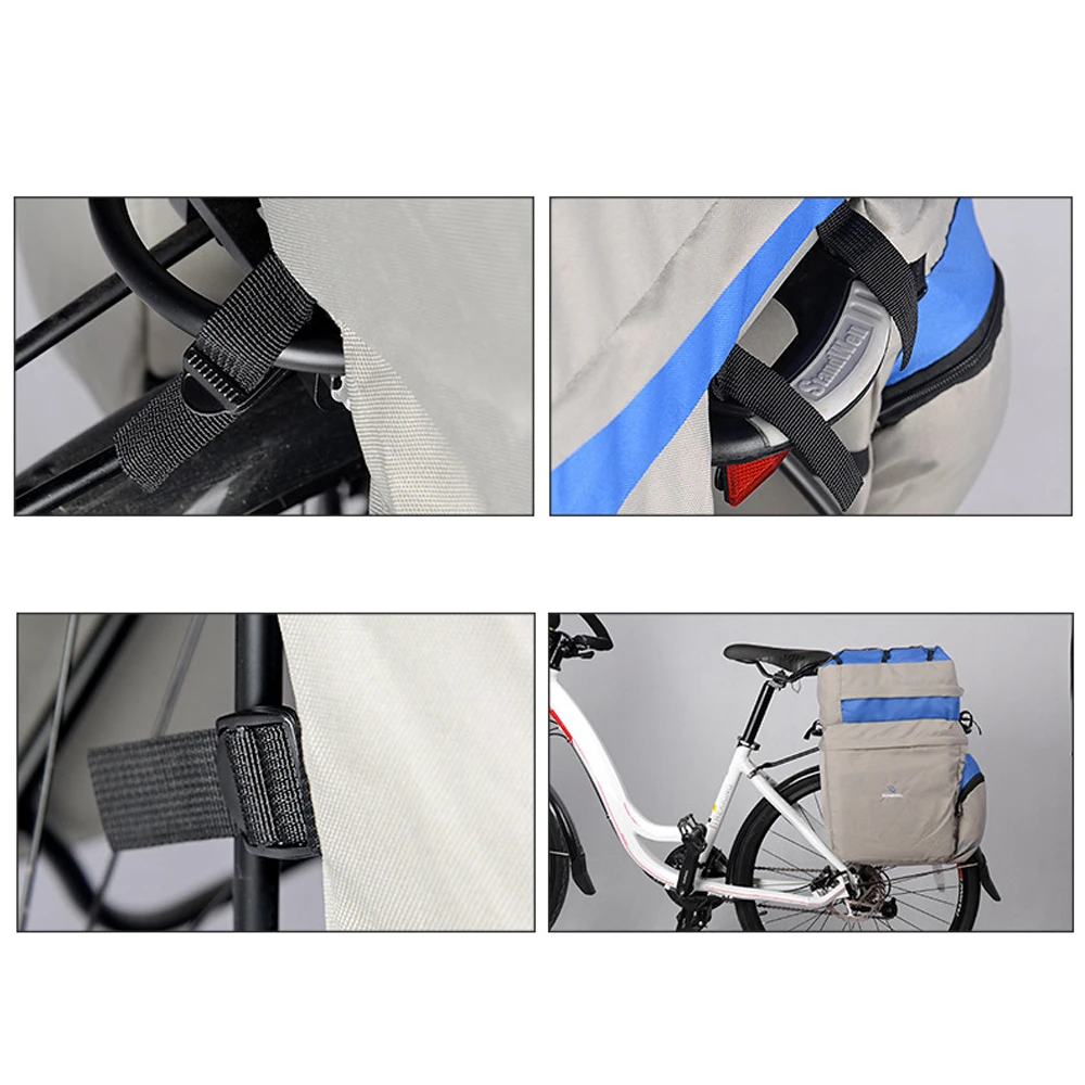 Sale 60L 3-in-1 Waterproof  Bicycles Carrier Bag Rear Rack Bike Trunk Bag Luggage Pannier Back Seat Double Side Cycling Bycicles Bag 8