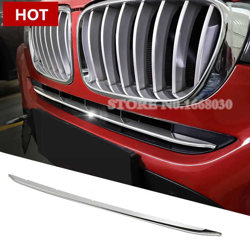 

Stainless Front Grille Grid Molding Cover Trim 1pcs For BMW X4 F26 2014-2017