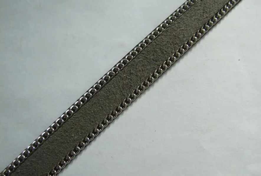 US $169.99 Free shipping 100meters dark gray 10x2mm Flat Suede Leather cordimitation flat leather cord 10mm