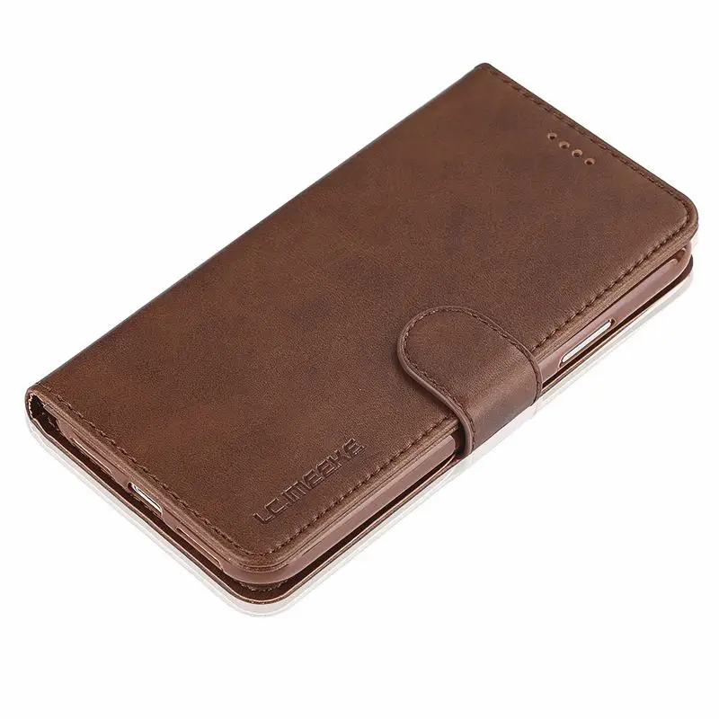 Case For iPhone 7 8 Plus 7plus Flip Case Cover Luxury Wallet Vintage Plain Leather Phone Bag Funda For Apple i phone 8plus Coque