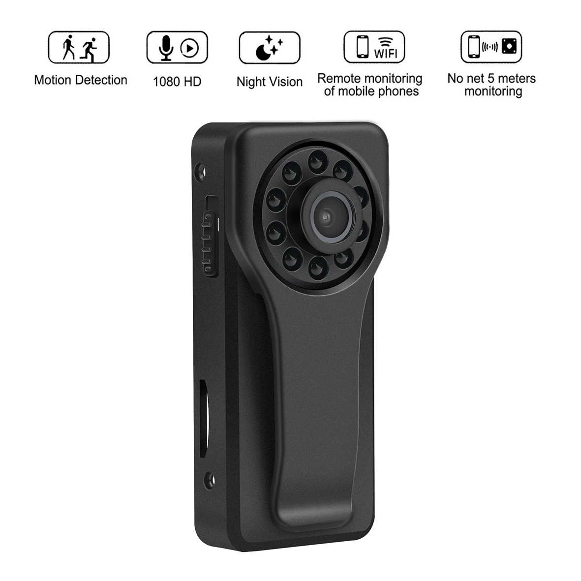 

Infrared Night Vision Mini Camera DVR Video Recorder Clip Motion Detection Camcorder for Ios Android PC Support TF Card Hidden