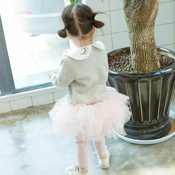 

MILANCEl Baby Girls Leggings Mesh Tutu Skirt Style Leggings for Girls Korean Style Baby Leggings Cotton High Waist Legging Girls