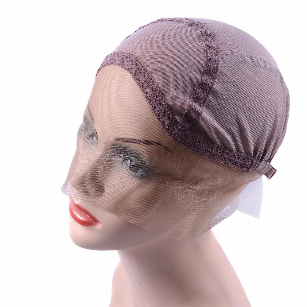 Buy brown color Lace Front Wig Cap For Making Wigs