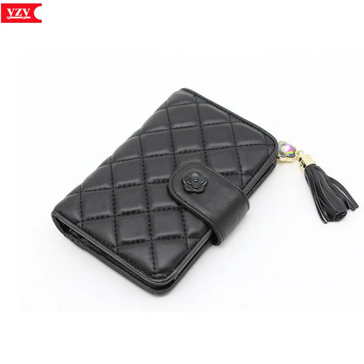 

summer new fashion personality high-quality leather ladies mini wallet short ladies cute small handbag wallets coin Ribbed sac
