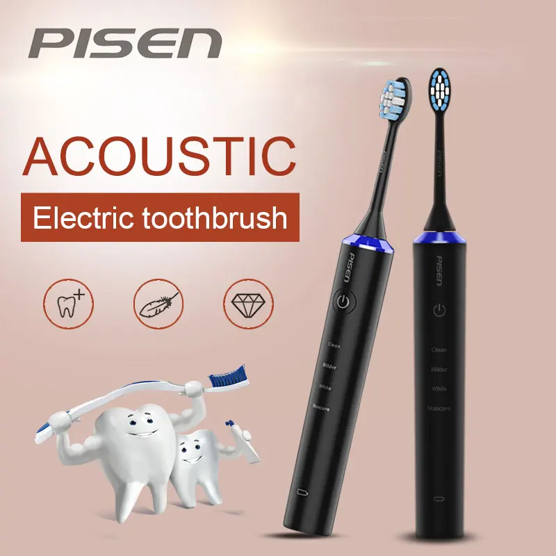 

PISEN toothbrush holder electric USB Rechargeable Teeth Gums Massage Brushes Teeth Cleaning Travel Toothbrush