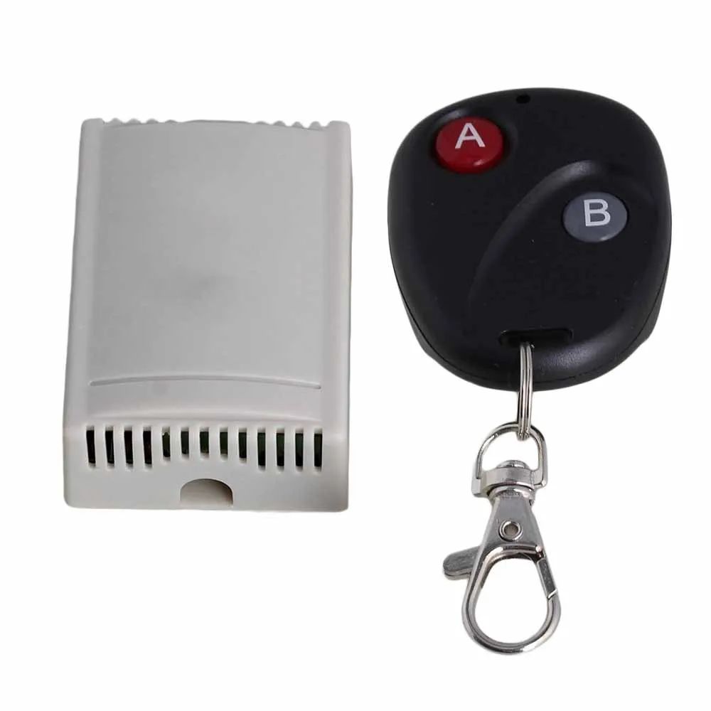 

Black & Gray 2CH 433MHz Inching/Self-lock Remote Control Switch 220V