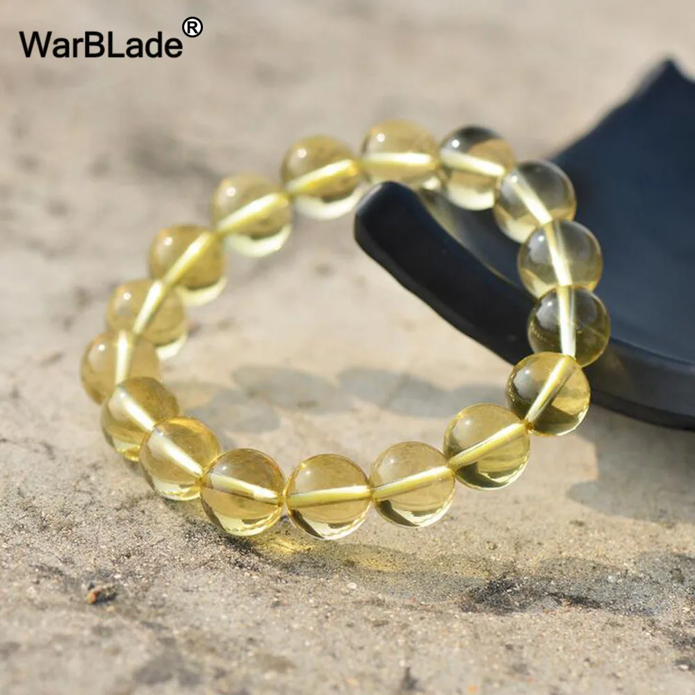 WarBLade AAAAA 5A цитриновые браслеты из натурального камня с лимонным кристаллом