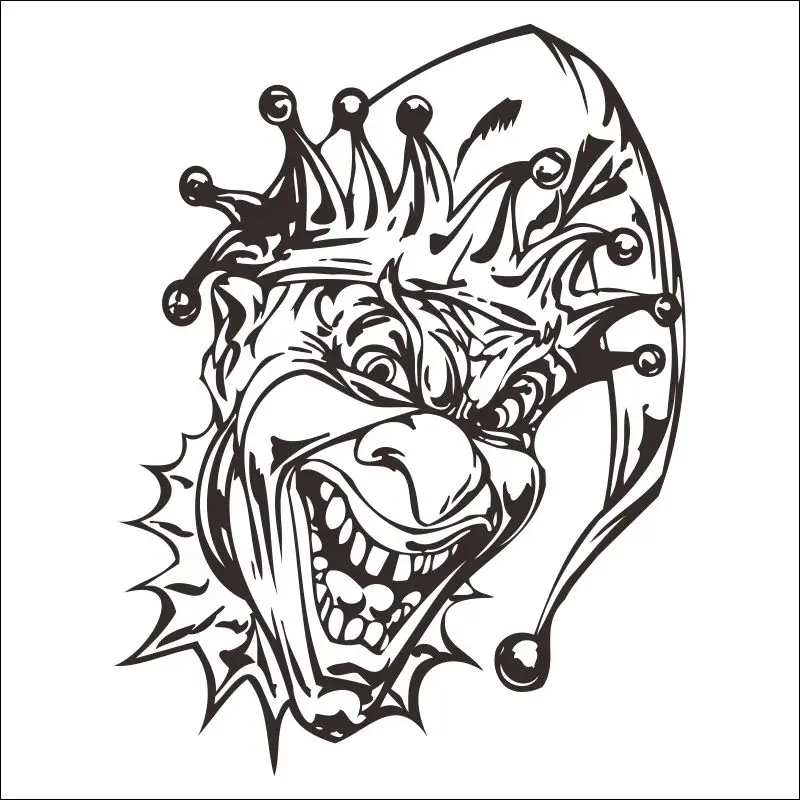 DCTAL Clown Wall Decal Circus clown pared Jester Juggler Carnival positive decor Nursery Kids Room Wall Art Decoracion para 7893