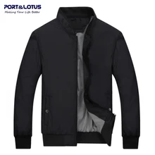 Port & Lotus Männer Bomber Jacke Marke Kleidung Dünne Herren Jacken und Mäntel Solide Kleidung Männer Herbst Jacke 049 großhandel