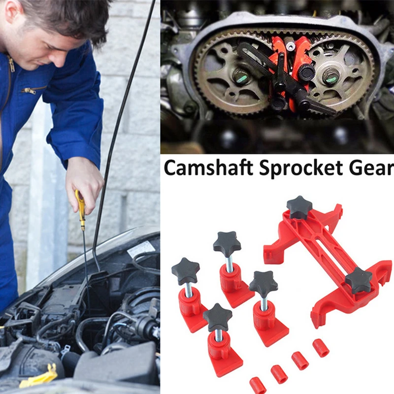 Cam Clamp Set,9pcs Car Auto Dual Cam Clamp Camshaft Engine Timing Sprocket Gear Locking Tool Kit 