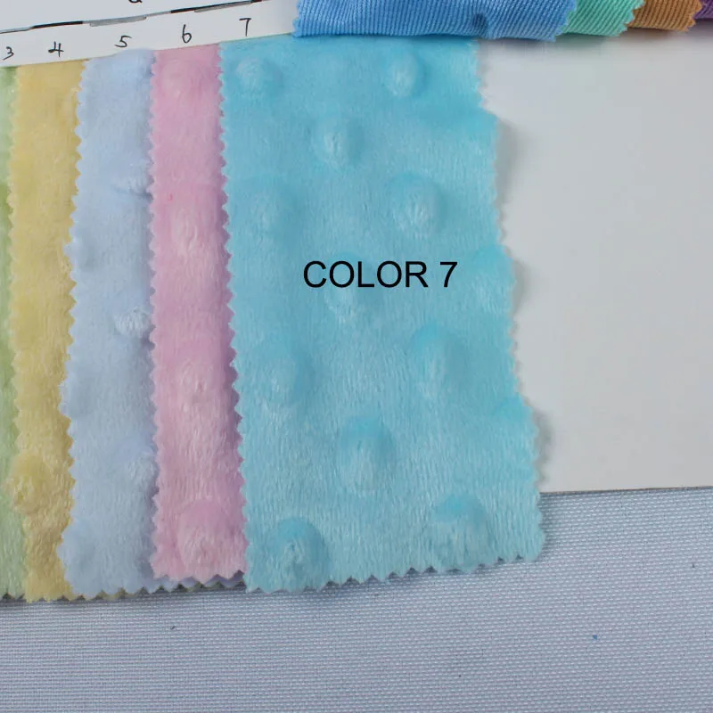 1 ярд рельефные точки Minky cuddle ткань Ultrasoft флис постельные принадлежности одеяло подушка матрас ребенка touch швейный материал - Цвет: color 7