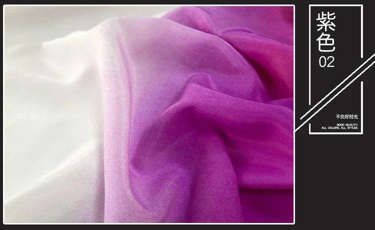 1*1,2 м высокое качество градиент 2 цвета платье Материал Омбре Koshibo ткань Koshibo плотная шифоновая ткань