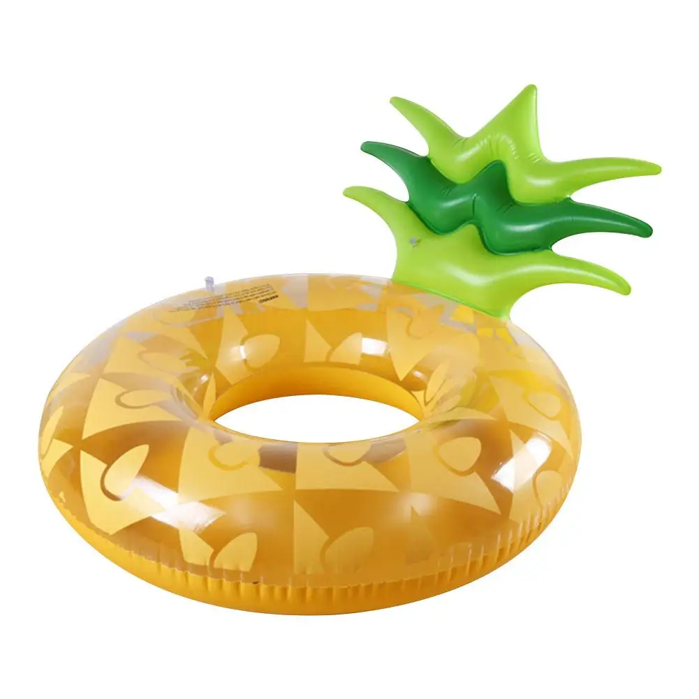 Inflatable Pineapple Swim Ring Adult Floating Row Bed Oversized Mount Water Foldable Portable Life Buoy | Спорт и развлечения